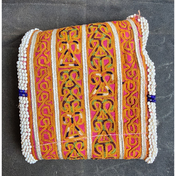 Kuchi Embroidered Pouch Wallet Central Asian Handmade Beaded Rectangles - Picture 7 of 7